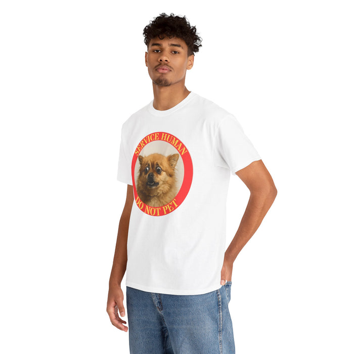 Service Human Do Not Pet T-Shirt — Funny Pomeranian Service Dog Tee
