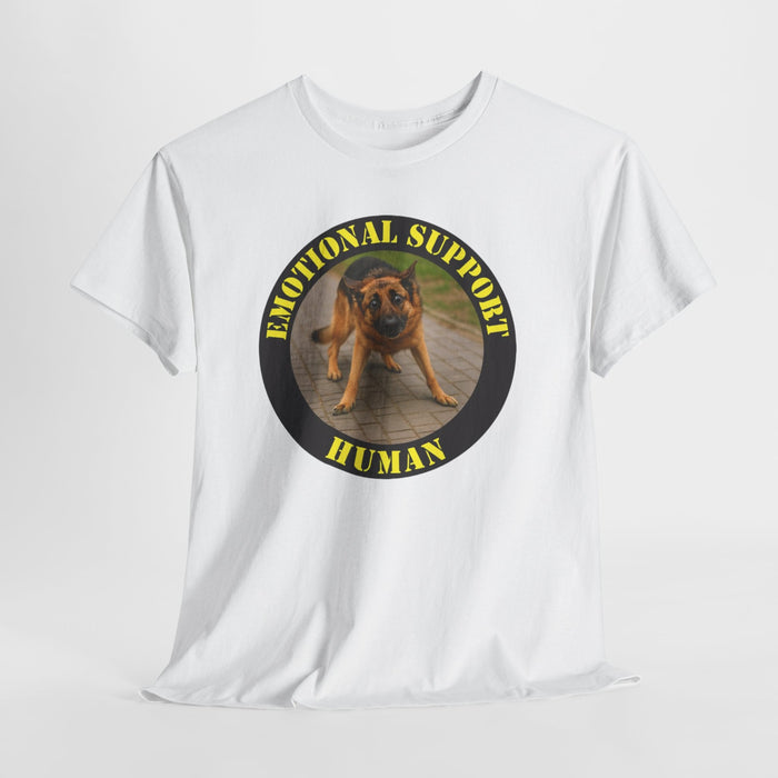 Emotional Support Human Tee — Funny Rescue Dog Graphic T-Shirt
