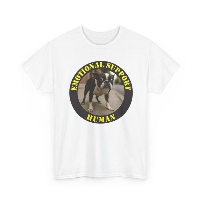Emotional Support Human T‑Shirt – Funny Dog Photo Tee for Pet Lovers