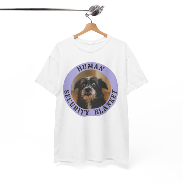 Human Security Blanket Tee — Cute Rescue Dog Graphic T-Shirt