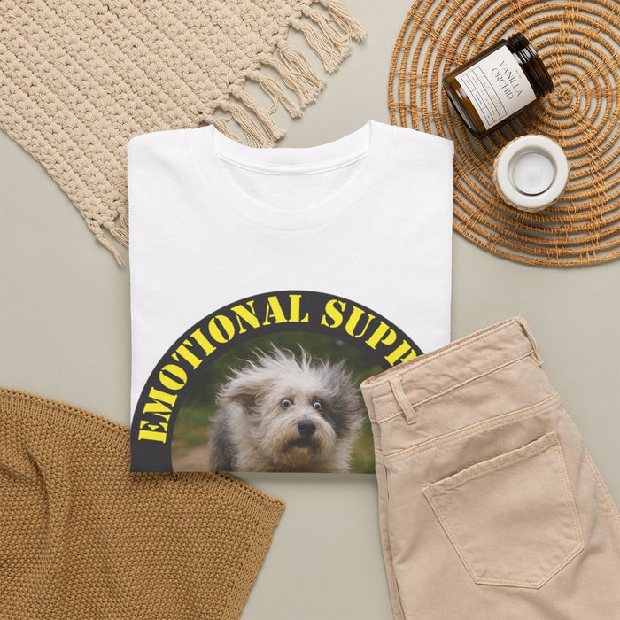 Emotional Support Human T-Shirt — Cute Puppy Badge Tee