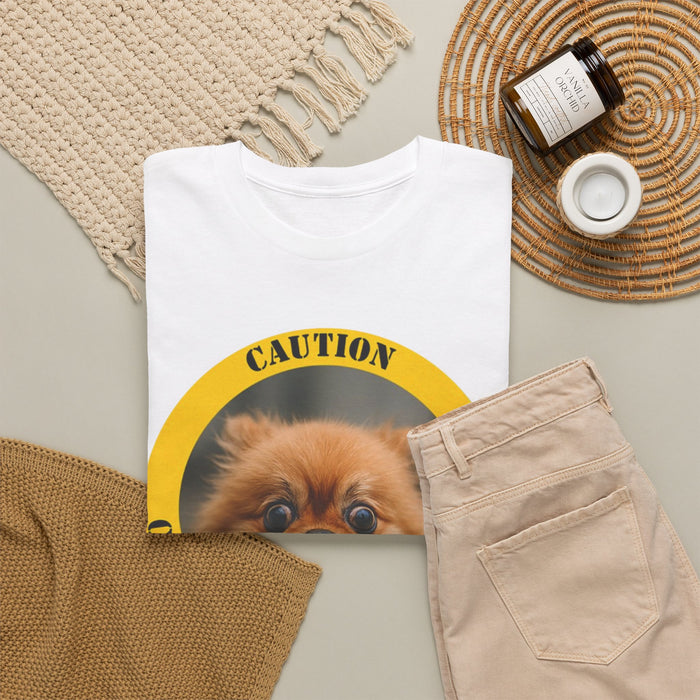 Dog Therapy Tee — “Caution: Cuddle Therapy in Progress” Pomeranian Shirt