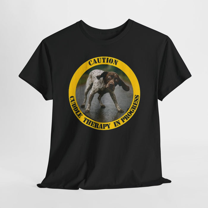 Dog Therapy Tee - "Caution: Canine Therapy in Progress" Graphic T-Shirt