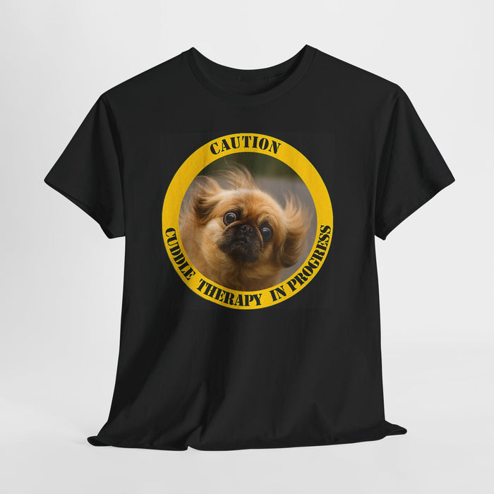 Pekingese Caution 'Cuddle Therapy in Progress' Tee