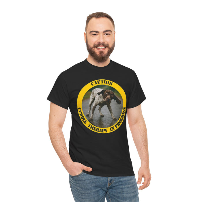 Dog Therapy Tee - "Caution: Canine Therapy in Progress" Graphic T-Shirt