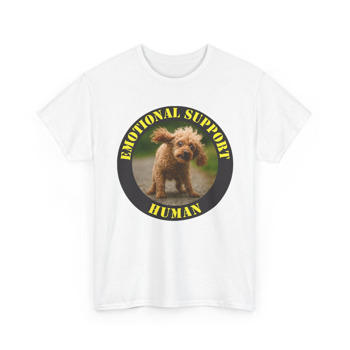 Emotional Support Human T‑Shirt — Cute Poodle Pet Lover Tee