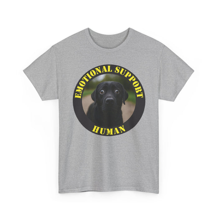 T-Shirt — “Emotional Support Human” Black Lab Graphic Tee