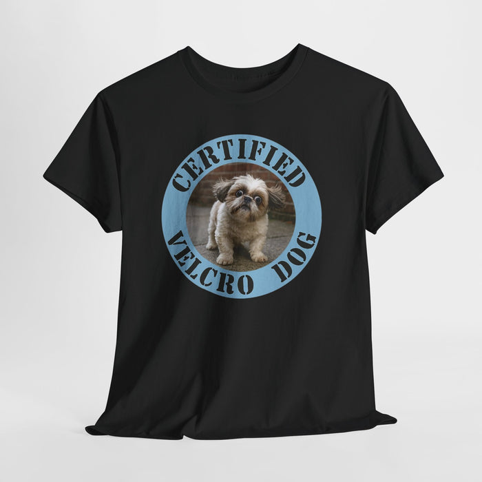 Certified Velcro Dog T‑Shirt — Funny Shih Tzu Pet Lover Tee
