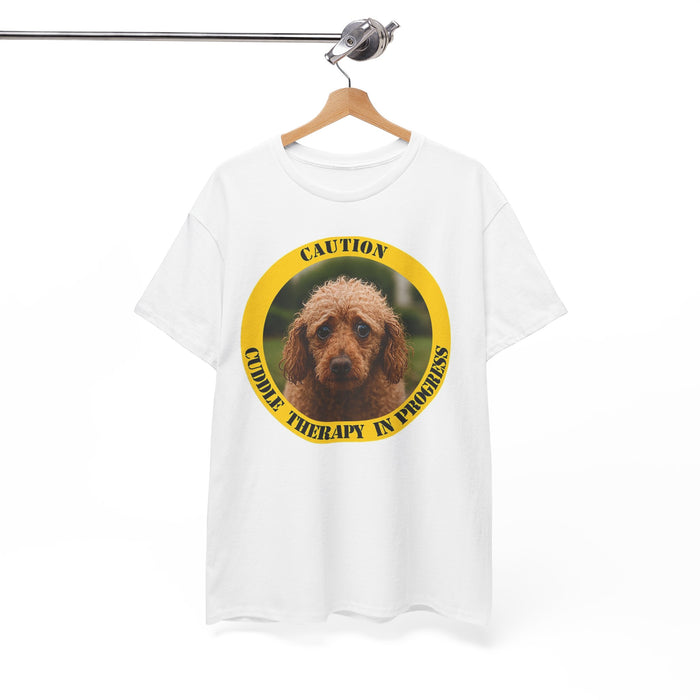 T‑Shirt — "Caution: Cuddle Therapy in Progress" Dog Rescue Tee