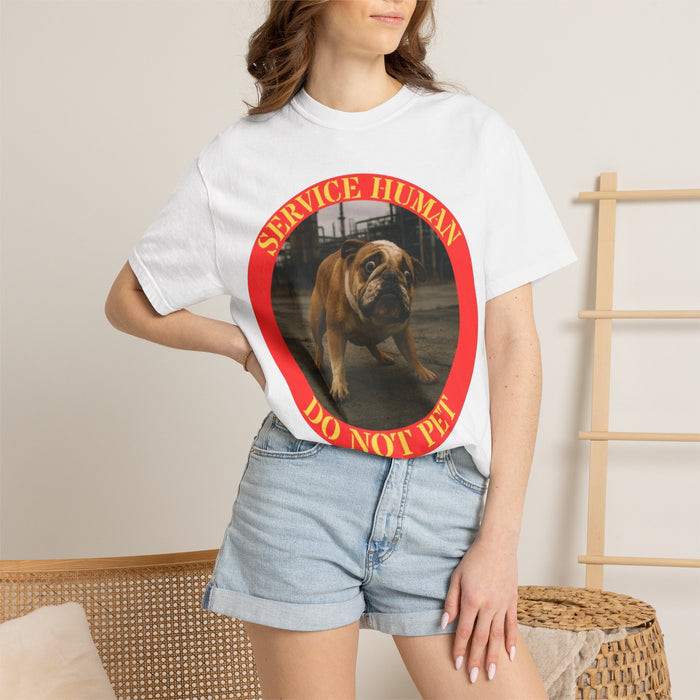 Service Bulldog T-Shirt — “Service Human Do Not Pet” Graphic Tee
