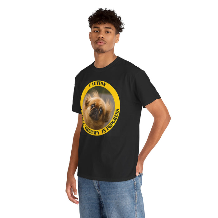 Pekingese Caution 'Cuddle Therapy in Progress' Tee
