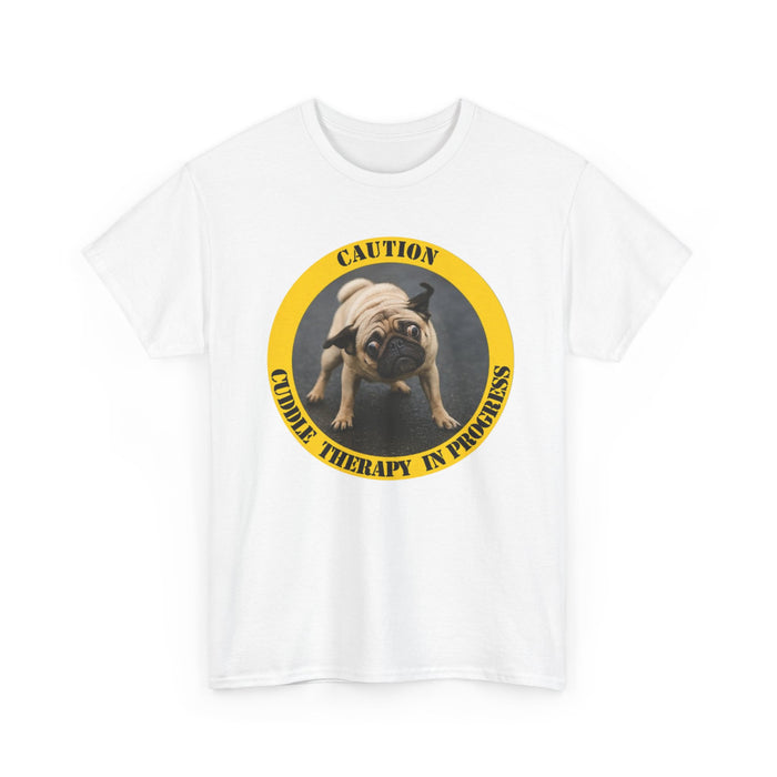 Pug Caution 'Cuddle Therapy in Progress' T-Shirt