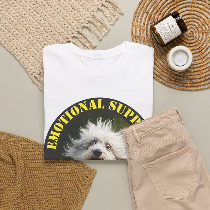 Emotional Support Human Tee — Funny Dog Photo Graphic T-Shirt