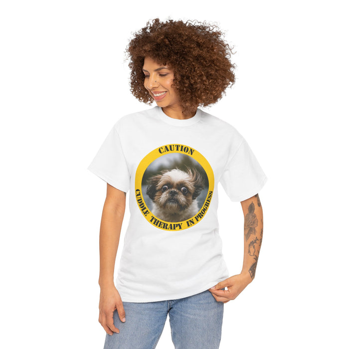 T-Shirt — "Caution: Crumbie Therapy in Progress" Cute Dog Novelty Tee