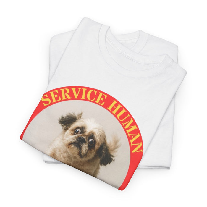 T‑Shirt — "Service Human Do Not Pet" Cute Pug Graphic Tee