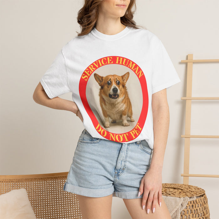 Do Not Pet Corgi T-Shirt — 'Service Human' Funny Corgi Tee