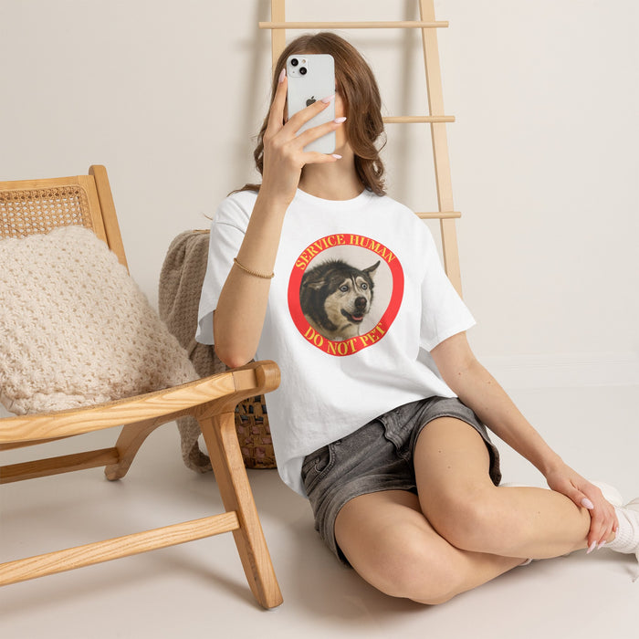 T-Shirt — "Service Human Do Not Pet" Funny Service Dog Rescue Tee