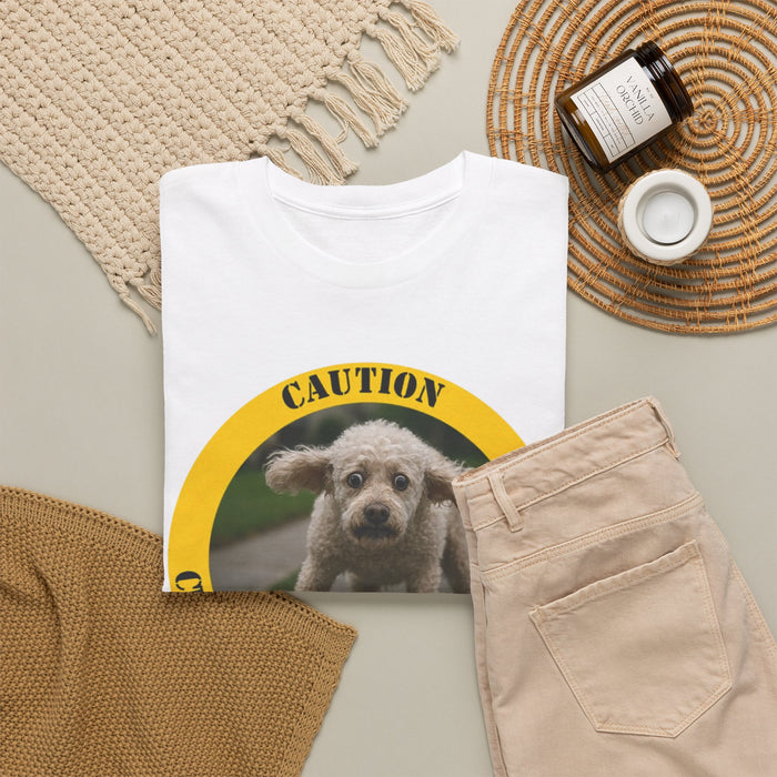 Dog Therapy T-Shirt — "Caution: Canine Therapy in Progress" Paw-Loving Tee