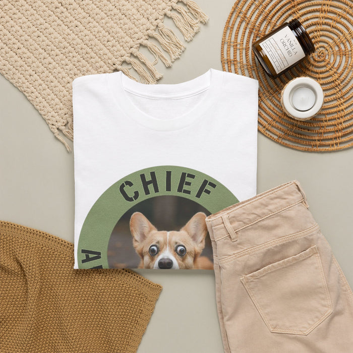 Chief Anxiety Officer T-Shirt — Funny Corgi Pet Tee for Dog Lovers