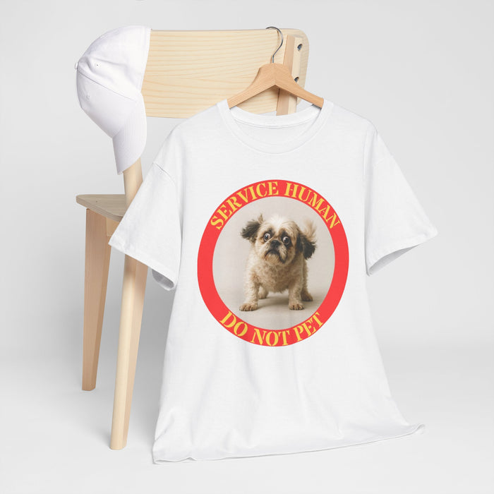 T‑Shirt — "Service Human Do Not Pet" Cute Pug Graphic Tee