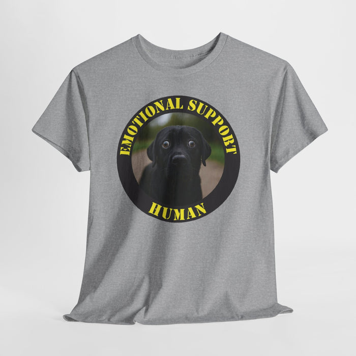 T-Shirt — “Emotional Support Human” Black Lab Graphic Tee