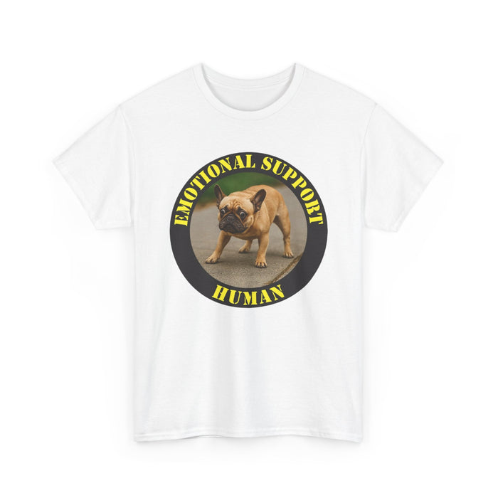 Emotional Support Human T‑Shirt — Funny French Bulldog Tee