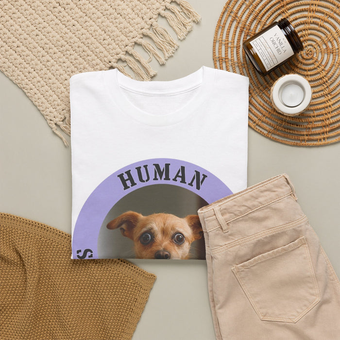 Human Security Blanket T-Shirt — Cute Dog Photo Graphic Tee