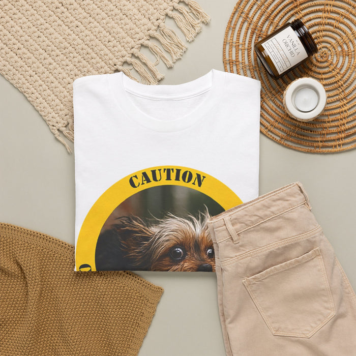 T‑Shirt — "Caution: Cuddle Therapy in Progress" Cute Dog Photo Tee