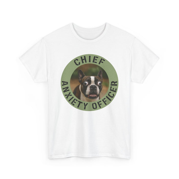 Chief Anxiety Officer Dog T-Shirt – Funny Pet Anxiety Tee