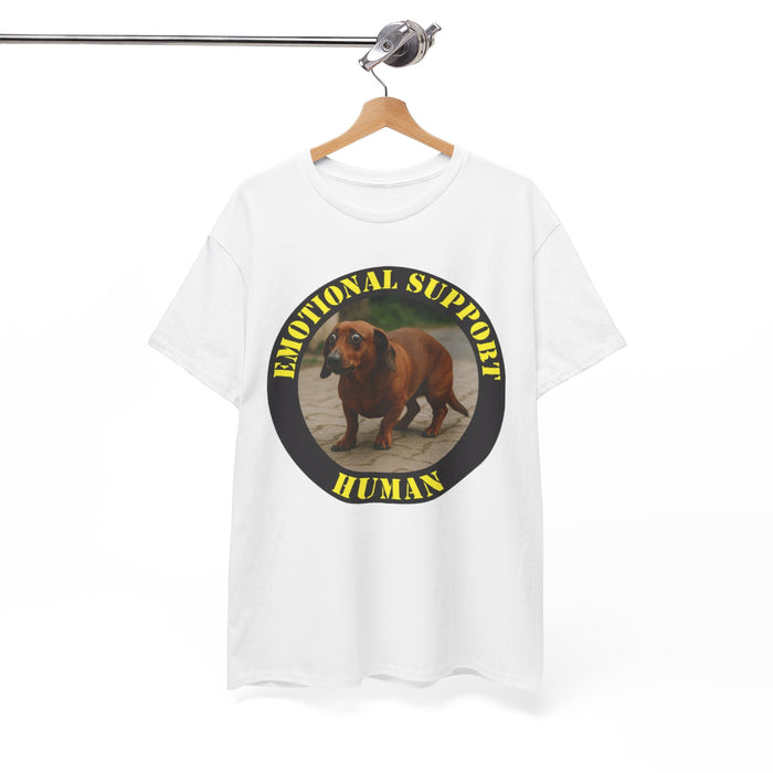 Emotional Support Human T-Shirt – Funny Dachshund Comfort Tee