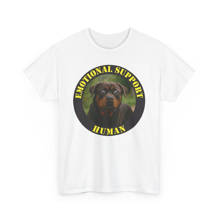 Emotional Support Human T-Shirt – Rottweiler Rescue Pet Lover Tee