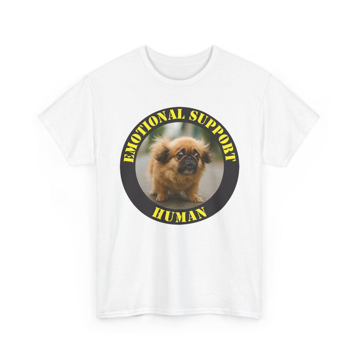 Emotional Support Human T‑Shirt — Funny Pekingese Pet Lover Tee