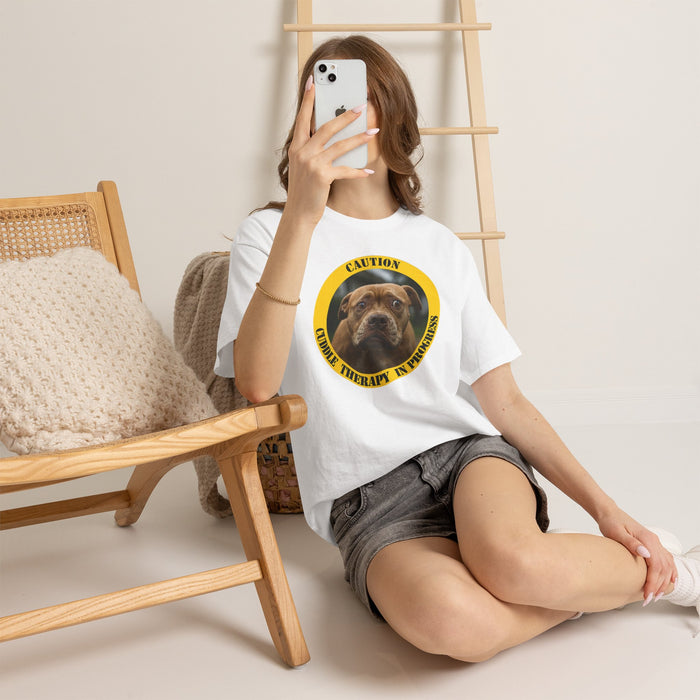 Dog Therapy T‑Shirt — "Caution: Canine Therapy in Progress"