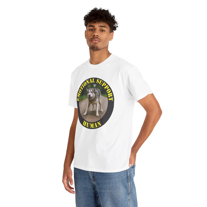 Emotional Support Human T-Shirt — Funny Dog Rescue Tee