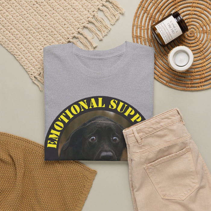 Emotional Support Human T-Shirt — Cute Black Lab Pet Lover Tee