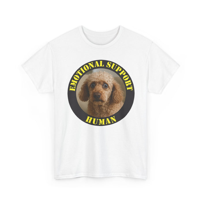 Emotional Support Human T‑Shirt — Cute Poodle Pet Lover Tee