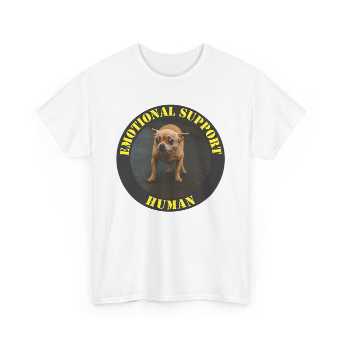 Emotional Support Human T-Shirt — Funny Dog Badge Tee