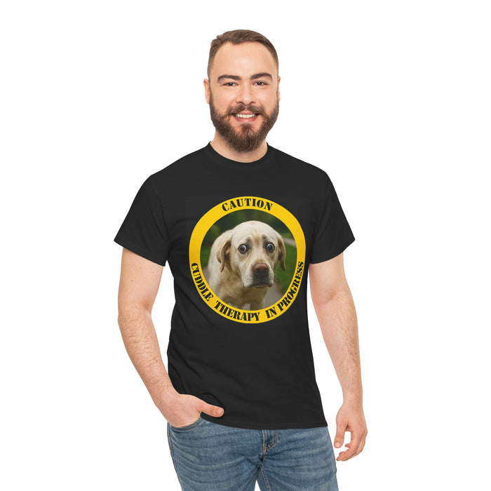Caution: Cuddle Therapy in Progress Dog T‑Shirt