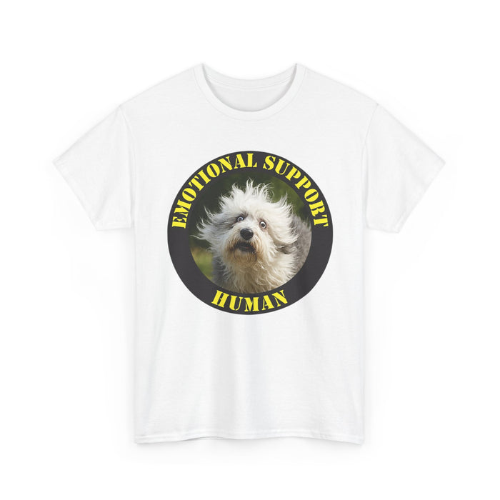 Emotional Support Human Tee — Funny Dog Photo Graphic T-Shirt