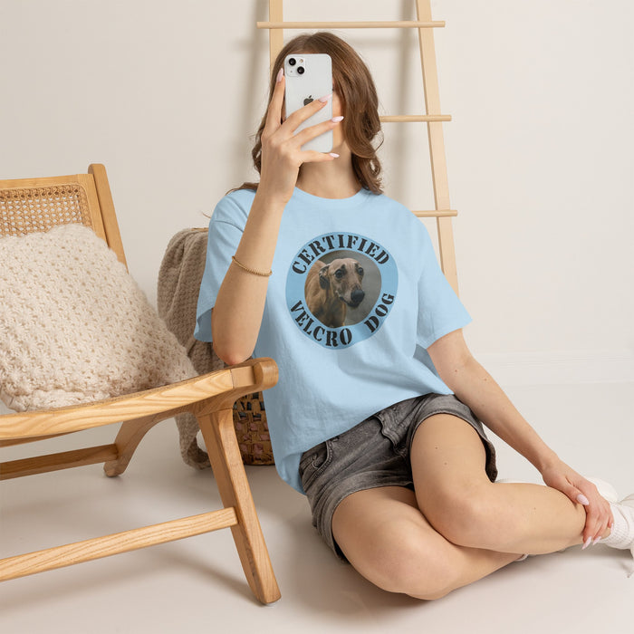 Certified Velcro Dog T-Shirt – Funny Greyhound Pet Lover Tee
