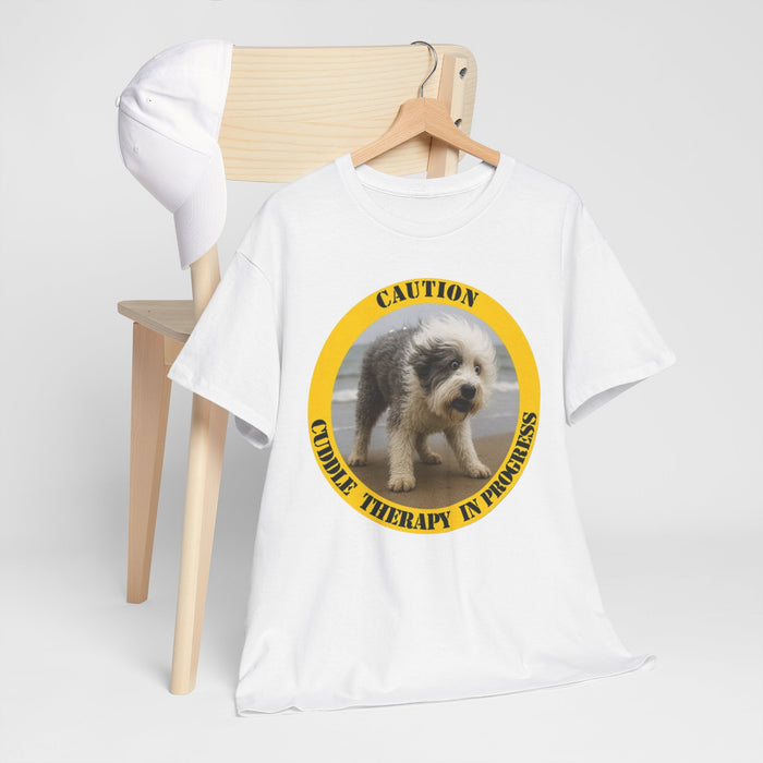 T-Shirt — “Caution: Canine Therapy in Progress” Dog Rescue Pet Lover Tee