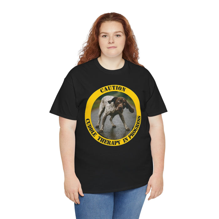 Dog Therapy Tee - "Caution: Canine Therapy in Progress" Graphic T-Shirt