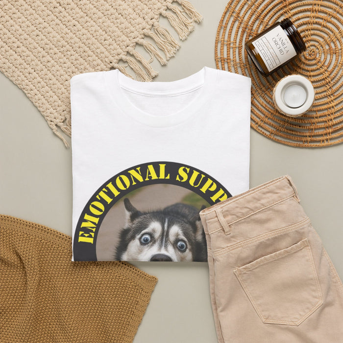 Emotional Support Human T‑Shirt — Funny Husky Pet Lover Tee