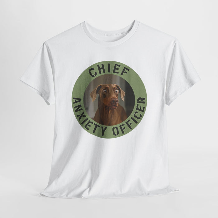 Chief Anxiety Officer T-Shirt – Funny Dog Tee for Anxious Pet Lovers