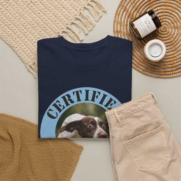 Certified Velcro Dog T‑Shirt — Funny Dog Owner Tee
