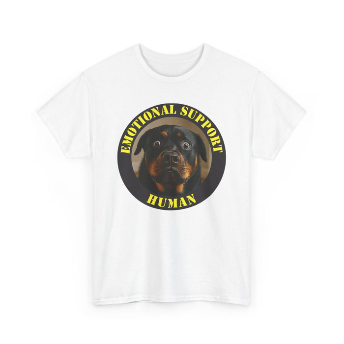 Emotional Support Human T-Shirt — Funny Rottweiler Pet Lover Tee