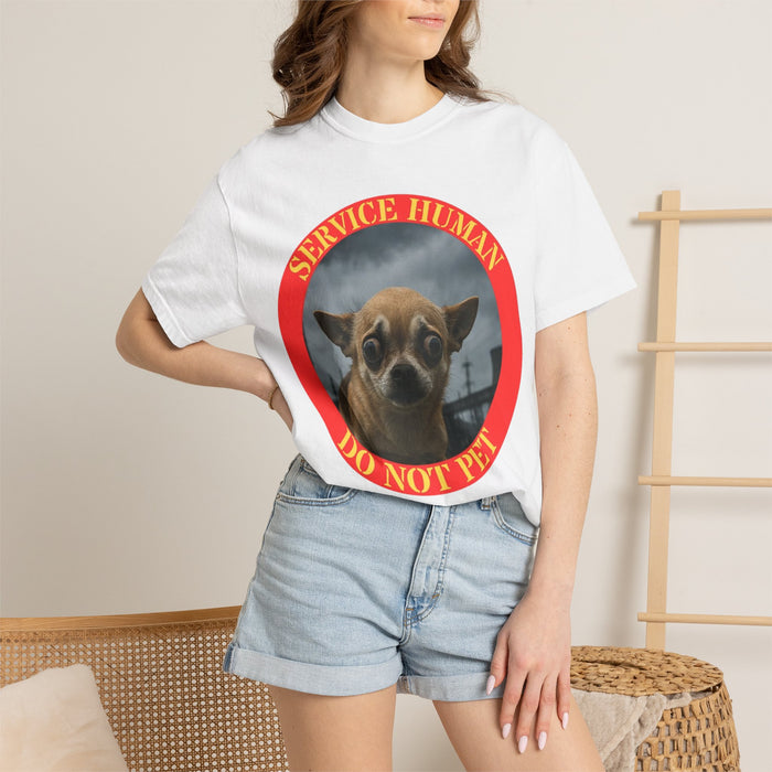 T‑Shirt — 'Service Human Do Not Pet' Chihuahua Graphic Tee