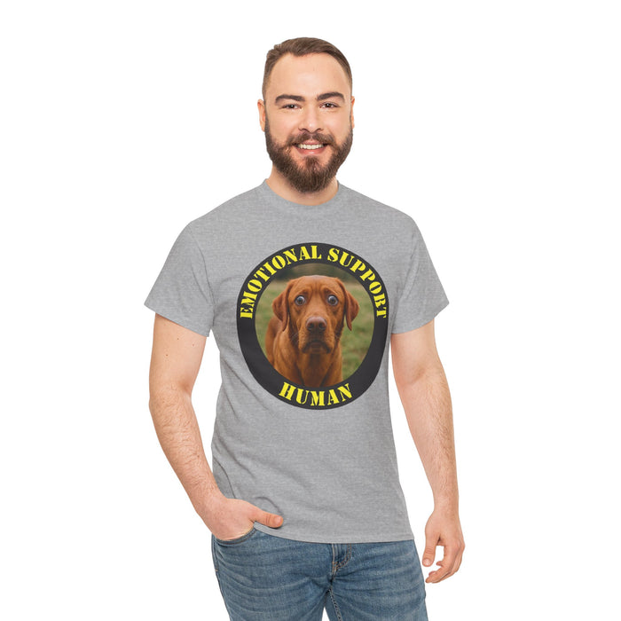Emotional Support Human Tee – Funny Dog Photo Graphic T-Shirt