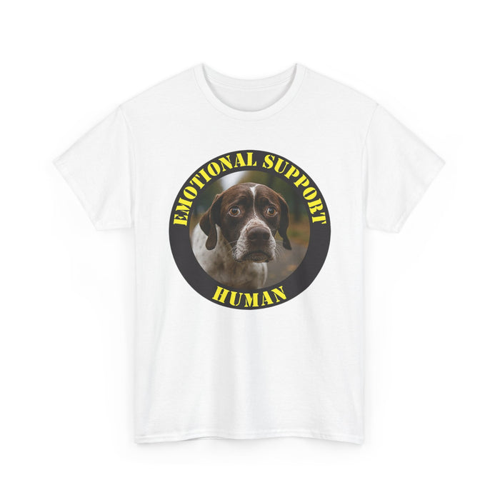 Emotional Support Human T-Shirt — Funny Dog Photo Tee for Dog Lovers