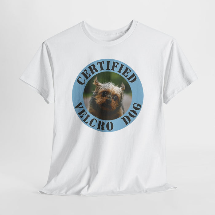 Certified Velcro Dog T-Shirt — Funny Puppy Badge Tee